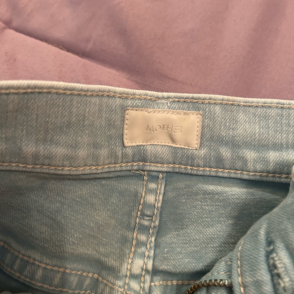 MOTHER Light Wash Jean Shorts - Picture 6 of 8